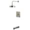 Kingston Brass Single-Handle Pressure Balanced Tub and Shower Faucet, Brushed Nickel KB5898CML - alternate 1