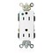 Leviton PlugsandReceptacles, 15A, 125VAC, Wht, Nylon 16262-HGW - alternate 1
