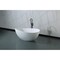 Kingston Brass 63" Solid Surface Oval Double Slipper Freestanding Tub with Drain, Matte White VRTOV633724 - alternate 2