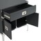 Homeroots 24" Dark Gray And Silver Wood And Metal End Table With Drawer 544106 - alternate 6