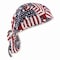 Ergodyne Chill-Its 6615 Bandana Doo Rag with Terry Cloth Sweatband, One Size Fits Most, Stars and Stripes 12477 - alternate 1