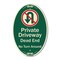 Signmission Private Driveway Dead End No Turn Around With, 12 In X 18 In Architectural, Heavy Gauge Aluminum A-OV-G-1218-9924 - alternate 1