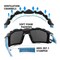Interstate Safety Full-Seal Safety Glasses with Smoke Mirror Lens and Removable EVA Foam Gasket, Blue, 10PK 40256-BX - alternate 3