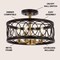 Jonathan Y Sylvain 15.5" Metal LED Semi-Flush Mount, Oil Rubbed Bronze/Brass Gold JYL9040B - alternate 4