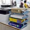 Acrimet Facility 4 Tier Letter Tray Side Load Letter Size Desktop File Organizer Plastic Solid Blue 256.AO - alternate 4