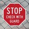 Signmission Stop Check with Guard, 6 Inch X 6 Inch, Plastic Sign OC-P-6-248 - alternate 3