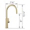 Blanco culina Beverage 1.5 GPM, Satin Gold 527493 - alternate 3