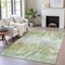 Homeroots 3' X 5' Green And Ivory Abstract Washable Indoor Outdoor Area Rug 631341 - alternate 6