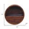 Homeroots 16" Brown Solid Wood Round One Drawer Floating Nightstand 651873 - alternate 5