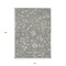 Homeroots 5' X 8' Gray Blue And Green Floral Washable Indoor Outdoor Area Rug 597813 - alternate 5