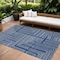 Homeroots 9' X 12' Navy Blue And Ivory Geometric Washable Indoor Outdoor Area Rug 600844 - alternate 1