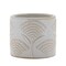 Homeroots Set of Two White And Beige Porcelain 1 Ounce Geometric Round Pot Planters 634282 - alternate 4