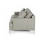 Homeroots 75" Light Gray Genuine Leather Sofa With Silver Legs 480919 - alternate 2