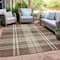 Homeroots 8' X 10' Brown Black And Ivory Plaid Washable Indoor Outdoor Area Rug 596318 - alternate 6