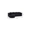 Homeroots 105" Black Corduroy Modular Sofa Chaise With Toss Pillows 723851 - alternate 2