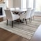 Homeroots 9' X 12' Ivory Brown And Gray Striped Washable Indoor Outdoor Area Rug 597257 - alternate 7