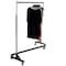 Nahanco Stockroom Rolling Z Clothes Rack with Black Base, Chrome Z101 - alternate 3