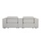 Homeroots 93in Light Gray and Silver Italian Leather Power Reclining Loveseat With Storage 720574 - alternate 5
