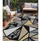 Homeroots 5' X 8' Black Beige And Gray Geometric Washable Indoor Outdoor Area Rug 600349 - alternate 1