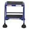 Vestil 18.5 H Steel Commercial Spring Loaded Rolling Ladder, 2 Steps LAD-2-B - alternate 4