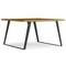 Homeroots 54" Oak and Gray Wood and Iron Frame Base Square Dining Table 640702 - alternate 1