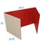 Flipside 12 x 48 Study Carrel Red Corrugated Pack of 12 60049-12 - alternate 5