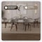 Leisuremod Modern Wooden Dining Chair, Walnut Color Frame in Grey, Brivo Collection BC22GR - alternate 3