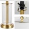 Jonathan Y Amner 20.5" Glass Modern Contemporary Fillable Glass LED Table Lamp, Brass Gold, 2PK JYL8508B-SET2 - alternate 4