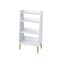 Homeroots 45" White Manufactured Wood Four Tier Etagere Bookcase 490165 - alternate 1