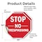 Signmission Stop No Trespassing, 10 inch X 10 inch, Vinyl Decal, 2PK OC-D-2PACK-10-269 - alternate 3