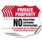 Signmission Private Property Shield Label Set No Sol, 4 inch X 4 inch, Vinyl Decal, 5PK SHI-D-5PACK-4-439 - alternate 1