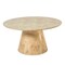 Homeroots 48" Natural Wood Pedestal Base Round Top Dining Table 718205 - alternate 1