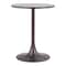 Homeroots 24" Gray and Bronze Wood and Steel Pedestal Base Round Top Dining Table 572243 - alternate 6