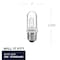 Bulbrite Mini 150w T8 Medium Screw Base E26 Clear Dimmable Soft White 2900K Halogen Light Bulb, 5PK 861995 - alternate 4