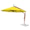 Bambrella 10' Round Bamboo Cantilever Umbrella with Yellow Canopy and 297lb Granite Base System 3.0m R-SW-S-Y-BS - alternate 1