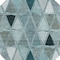 Homeroots 8' Teal Blue Aqua And Gray Round Geometric Washable Indoor Outdoor Area Rug 583054 - alternate 5