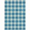 Homeroots 3' X 5' Teal Blue And Gray Plaid Washable Indoor Outdoor Area Rug 595439 - alternate 6