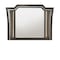 Homeroots 38" Gunmetal Lighted Abstract Wood Framed Mounted Dresser Mirror 485901 - alternate 3