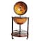 Homeroots 22in Brown Solid Wood Round Rolling Bar Cart 364350 - alternate 3