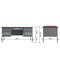 Flash Furniture Cambridge Commercial Grade 30x60 Double Pedestal Desk, 5 Locking Drawers, Mahogany Top GC-M-GRY-30X60-MHG-GG - alternate 4