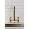 Kingston Brass Double-Handle Deck-Mount Pre-Rinse Bridge Kitchen Faucet, Brushed Brass GS1277BPL - alternate 3