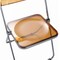 Leisuremod Lawrence Acrylic Folding Chair with Metal Frame, Tangerine, 2PK LF19OR2 - alternate 4