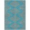 Homeroots 3' X 5' Teal Blue And Pink Geometric Washable Indoor Outdoor Area Rug 598788 - alternate 6
