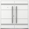 Vdomdoors Metal Double Doors Deux 1705 White Enamel Entry Modern Painted (W72xH96) Left hand Outswing DEUX1705DEXD-BEM-W72xH96-LH-O - alternate 1