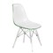 Leisuremod Dover Modern ABS Plastic Dining Side Chair with Metal Base EPC19WG - alternate 1
