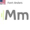 Aacc Self-Adhesive Vinyl Letter: m, Scale: 50 cm. Color: Gray Font: Anders by, 8PK AACC-Anders-lm-Gray-M50x8 - alternate 1