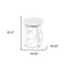 Homeroots Set of Two White and Silver Marble and Metal Round Pedestal End Tables, 2PK 354675 - alternate 3