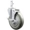 Service Caster 5 Inch Gray Polyurethane Wheel Swivel 3/4 Inch Square Stem Caster with Brake SCC-SQ20S514-PPUB-GRY-TLB-34 - alternate 1
