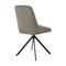 Armen Living Maverick Swivel Upholstered Dining Chair in Taupe Gray Faux Leather w Black Metal Legs - Set of 2 LCMVSITAGRYBLK - alternate 3