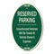 Signmission Reserved Parking Unauthorized Vehicles Will B, 12 In X 18 In Architectural, Heavy Gauge Aluminum A-OV-G-1218-9903 - alternate 1